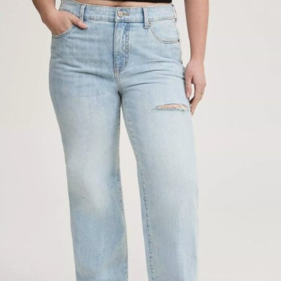 NWT-Torrid Perfect Mid-Rise Wide-Leg Jean - Picture 1 of 7